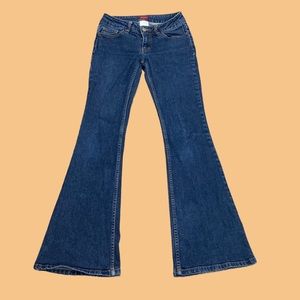 DICKIES FLARE WOMEN JEANS LOW RISE BLUE SIZE 3|26